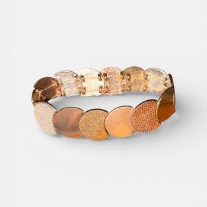 🩷 3/$15 EUC Rose, Gold & Silver Toned Elastic Bracelet